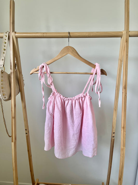 Débardeur en gaz de coton Alice