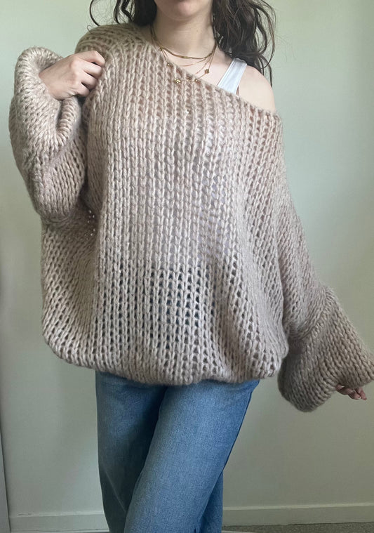 Pull large en maille épaisse Hashaa